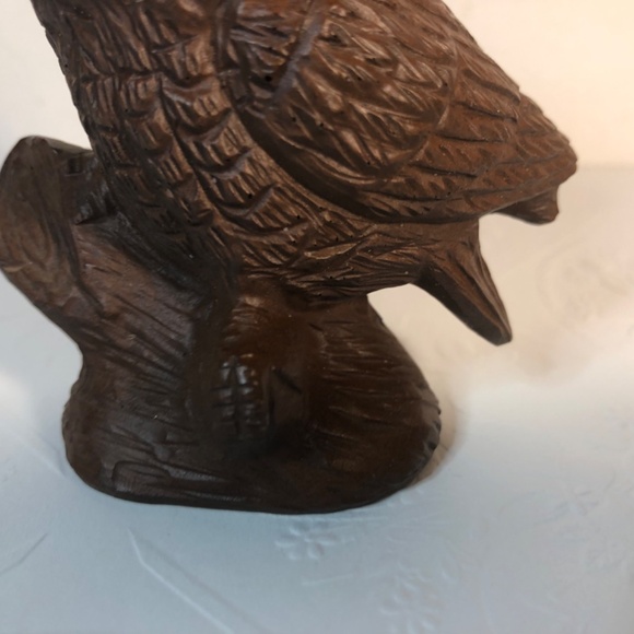 Vtg Red Mill Brown Owl 4" Figurine USA Crushed Pecan Shells Composite 1987 - Picture 5 of 7